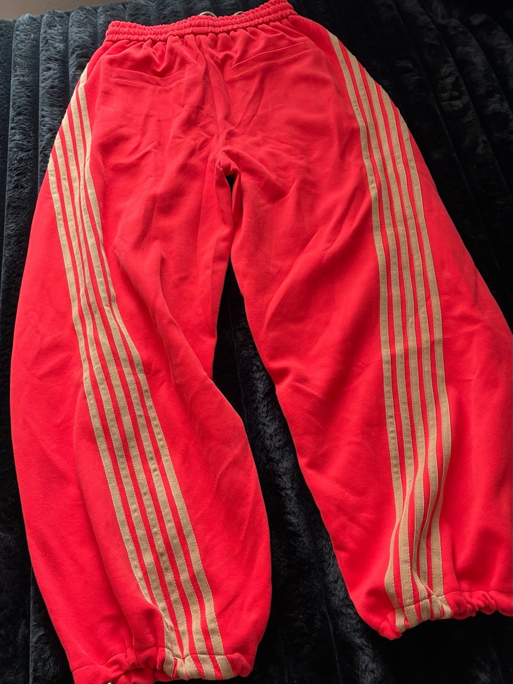 NWT Flooo Coral & Khaki striped Barrel Pants